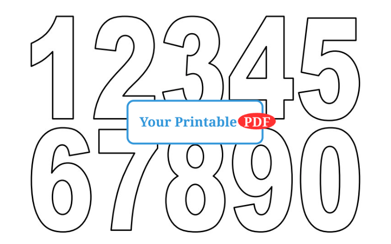 Printable Small PDF Numbers