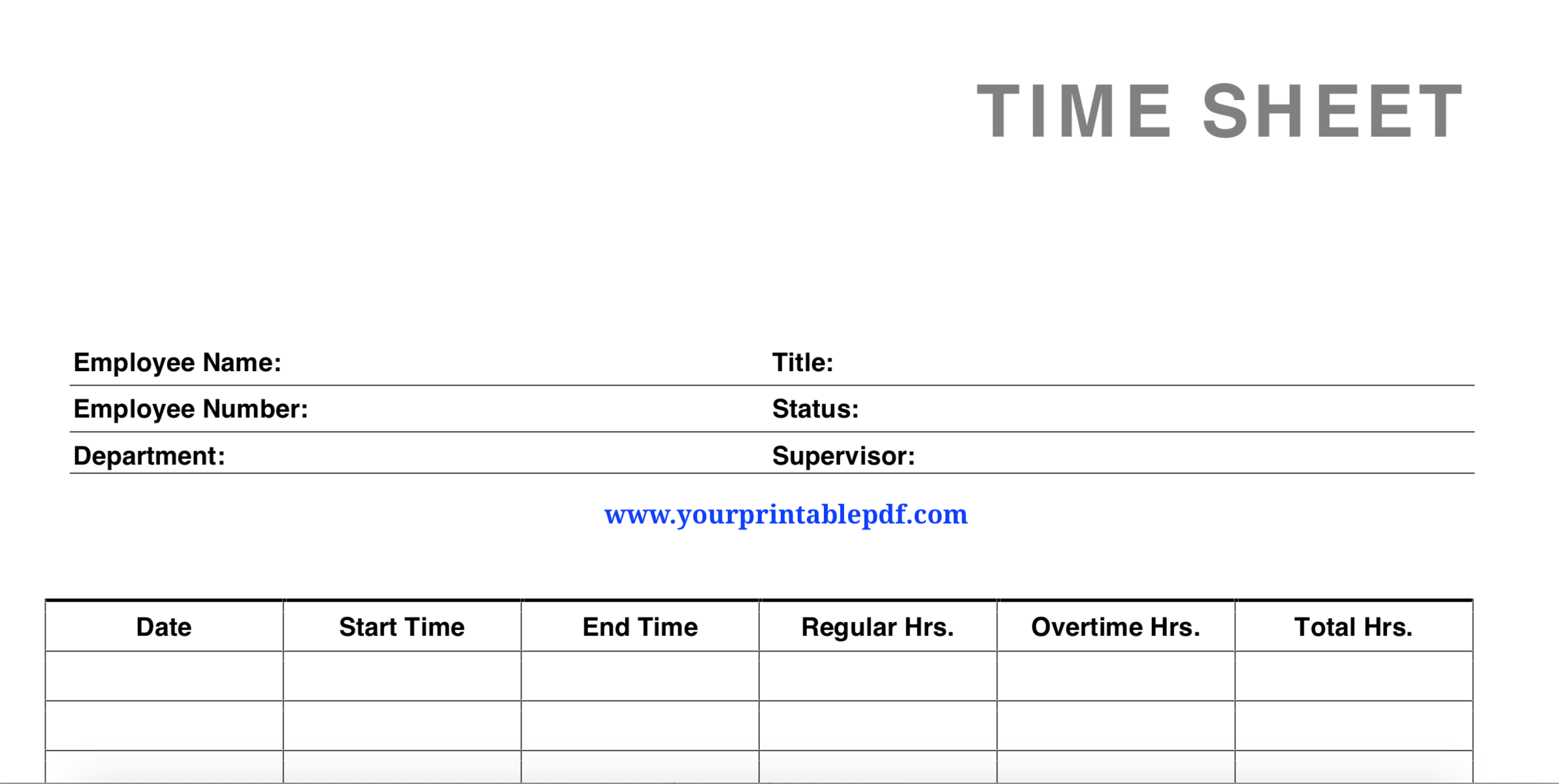 printable pdf timesheets for employees