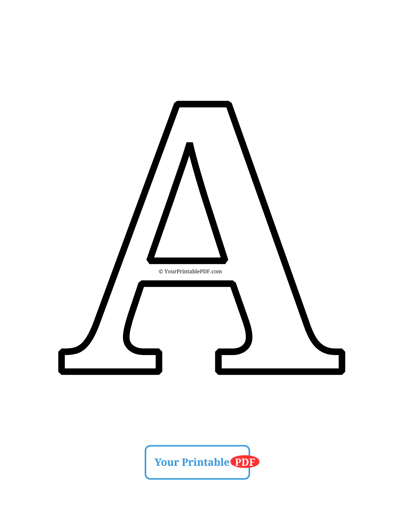  Printable PDF Uppercase Capital Letter A