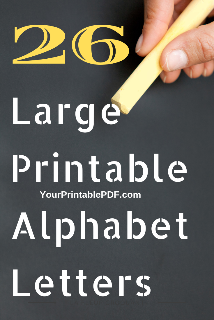 Large Printable Alphabet Letters