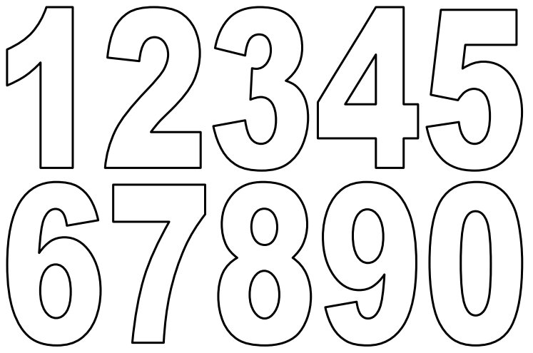 Small Printable PDF Numbers